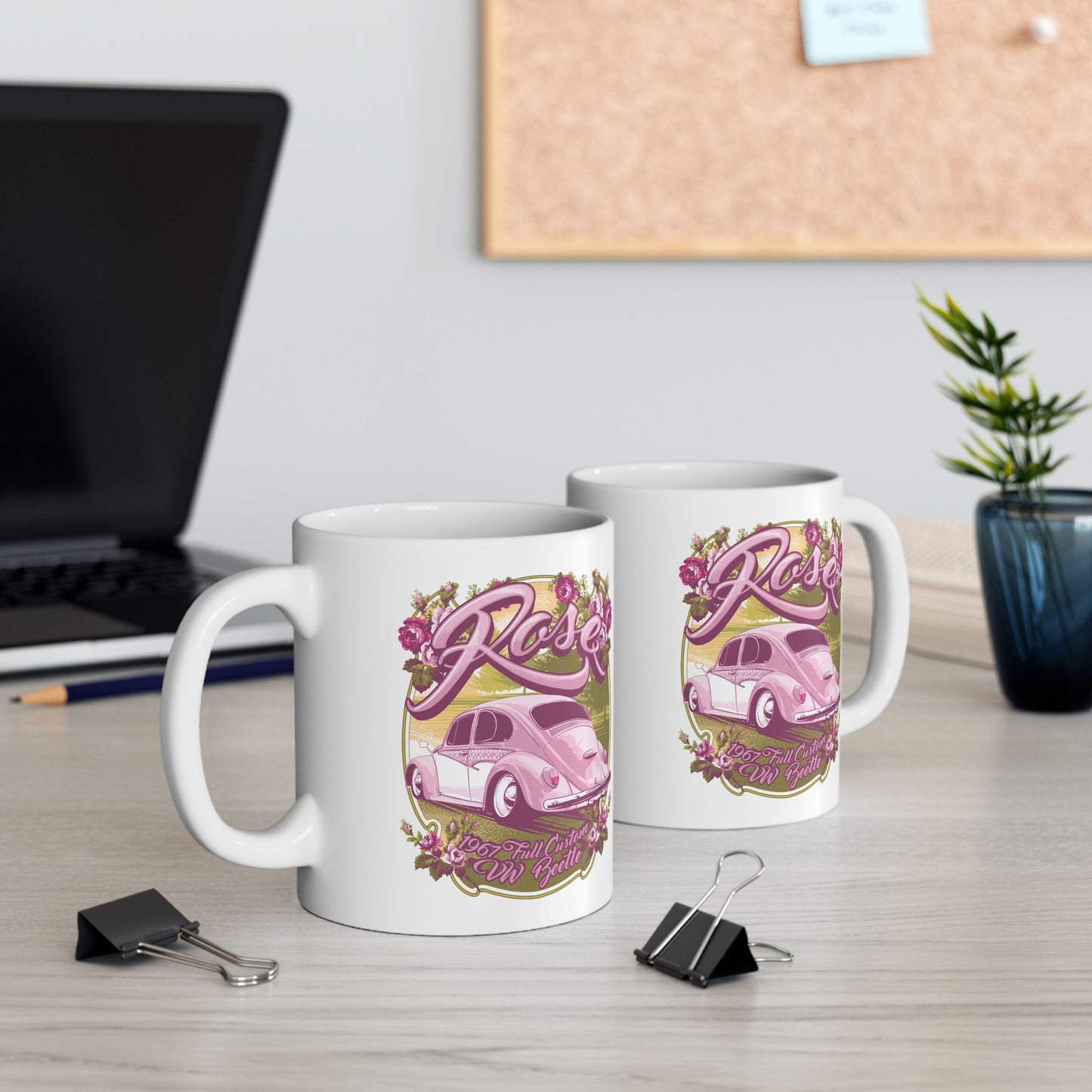 Rose Ceramic Mug – Available in 11oz & 15oz