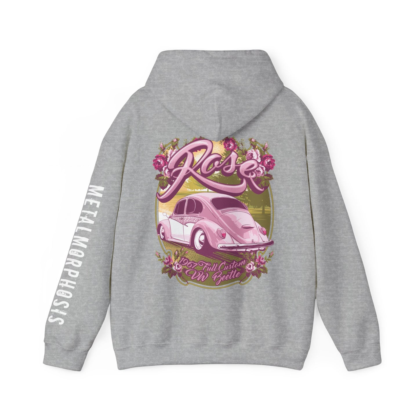 Rose 1967 VW Beetle Hoodie