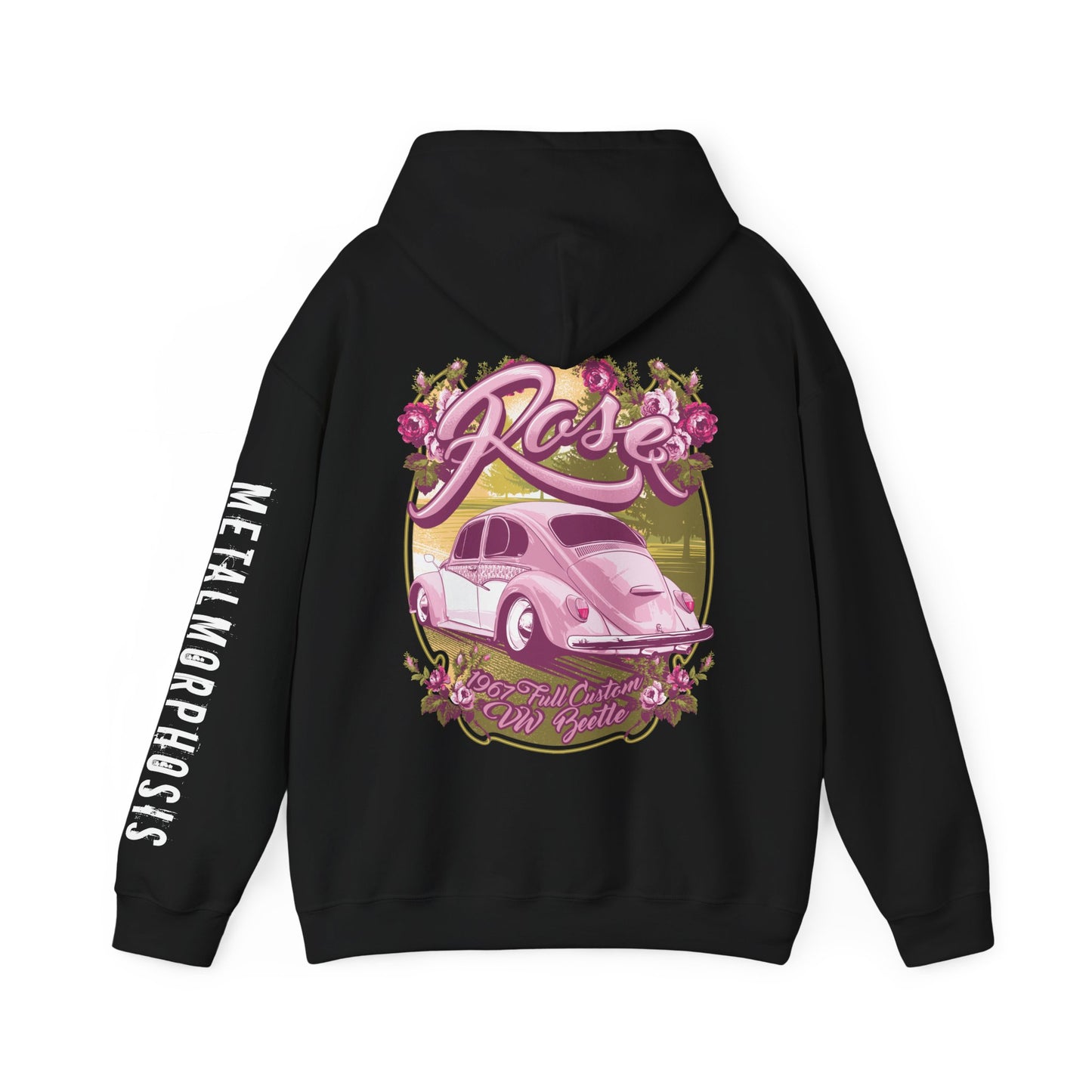 Rose 1967 VW Beetle Hoodie