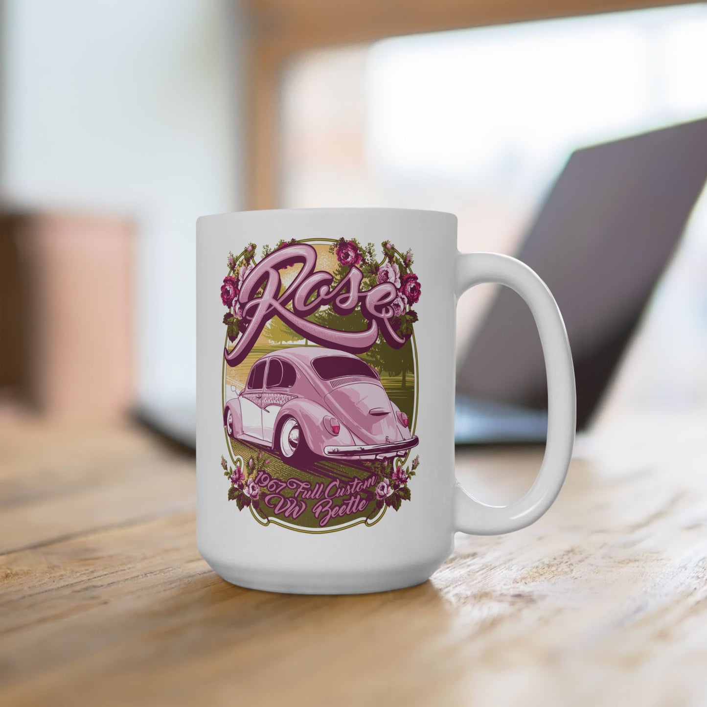 Rose Ceramic Mug – Available in 11oz & 15oz