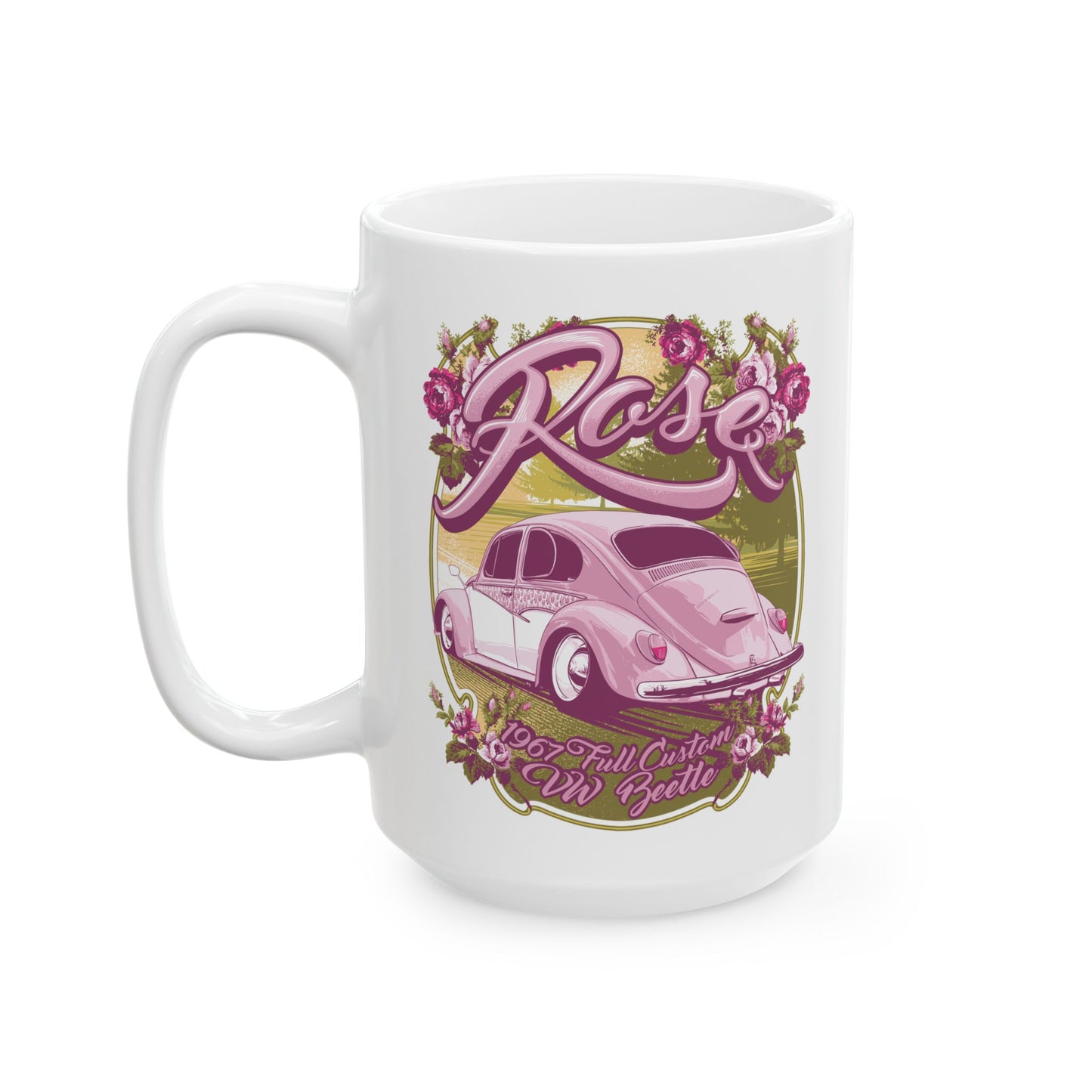 Rose Ceramic Mug – Available in 11oz & 15oz