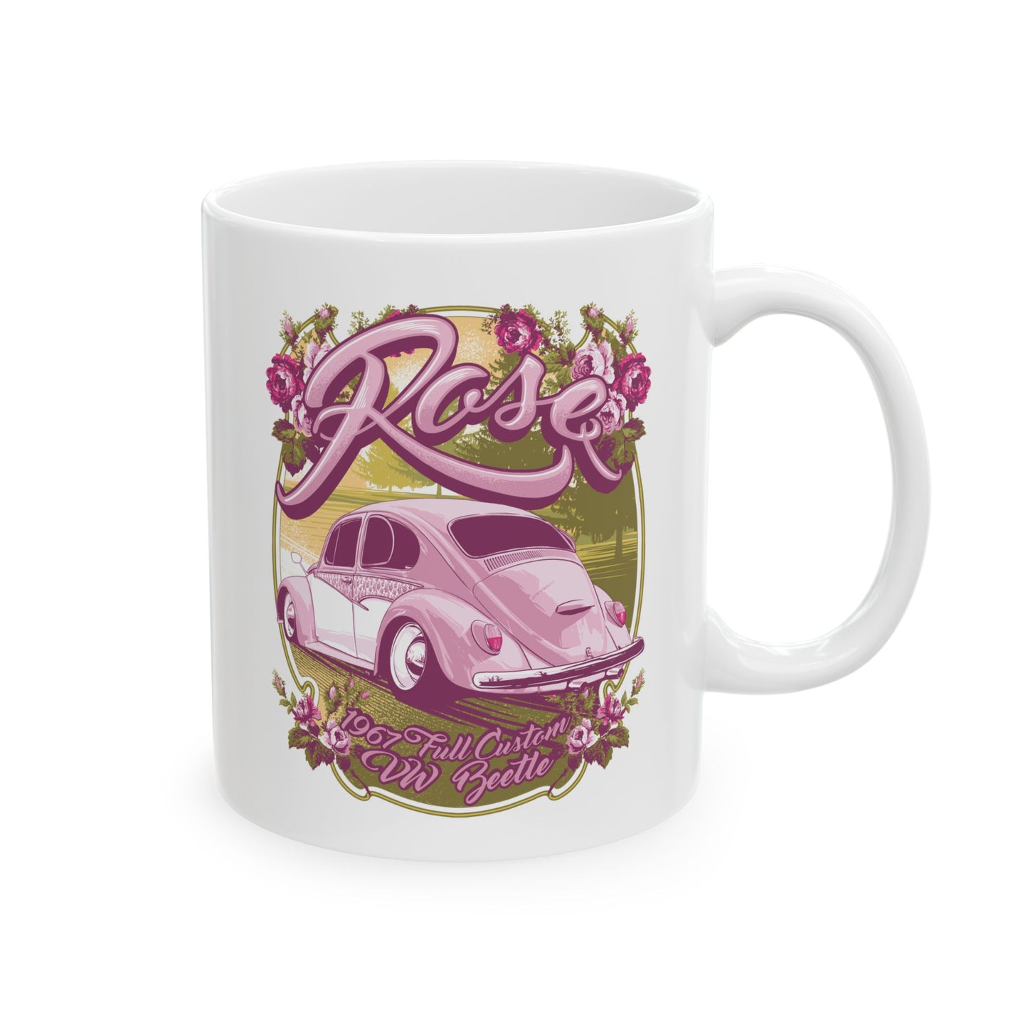 Rose Ceramic Mug – Available in 11oz & 15oz