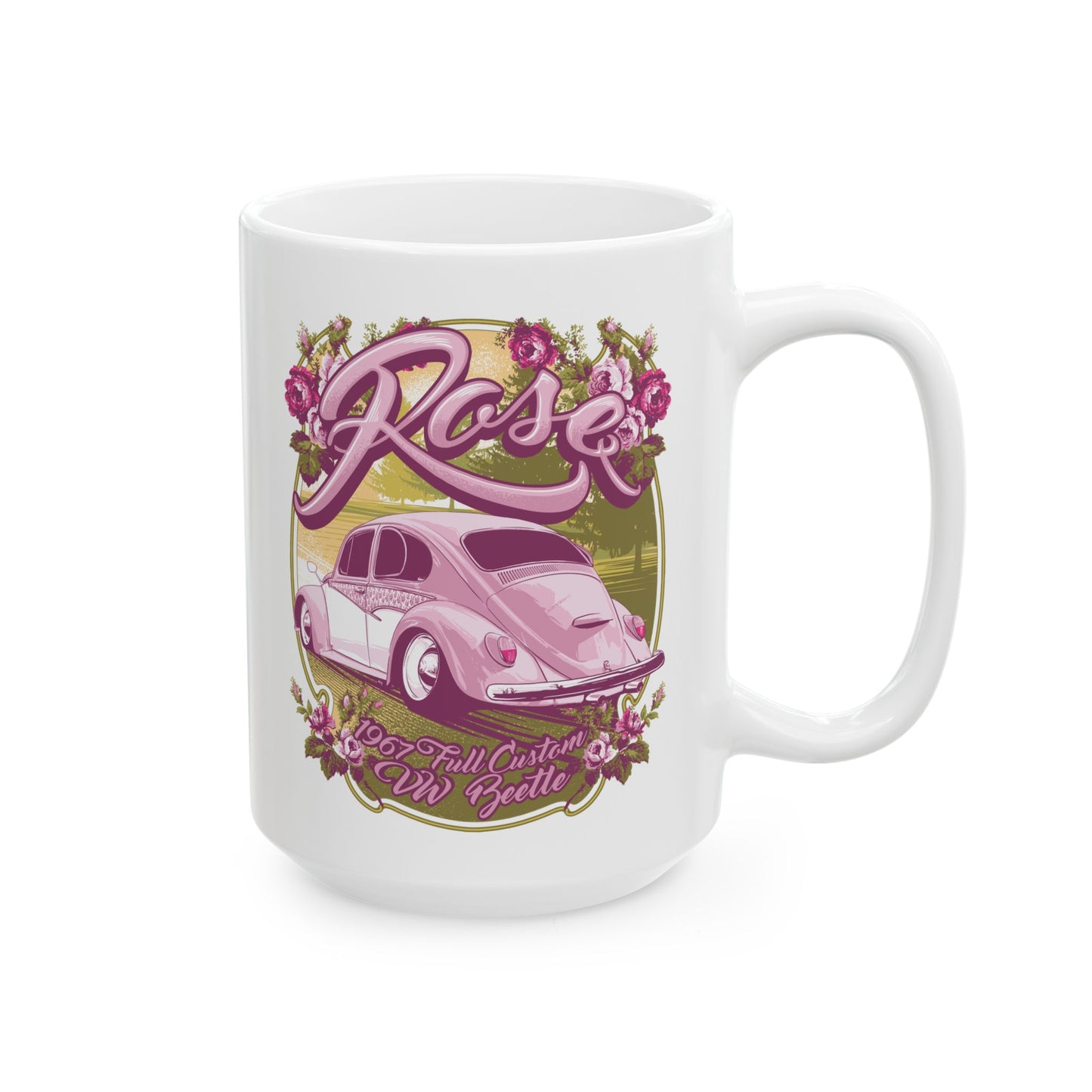 Rose Ceramic Mug – Available in 11oz & 15oz