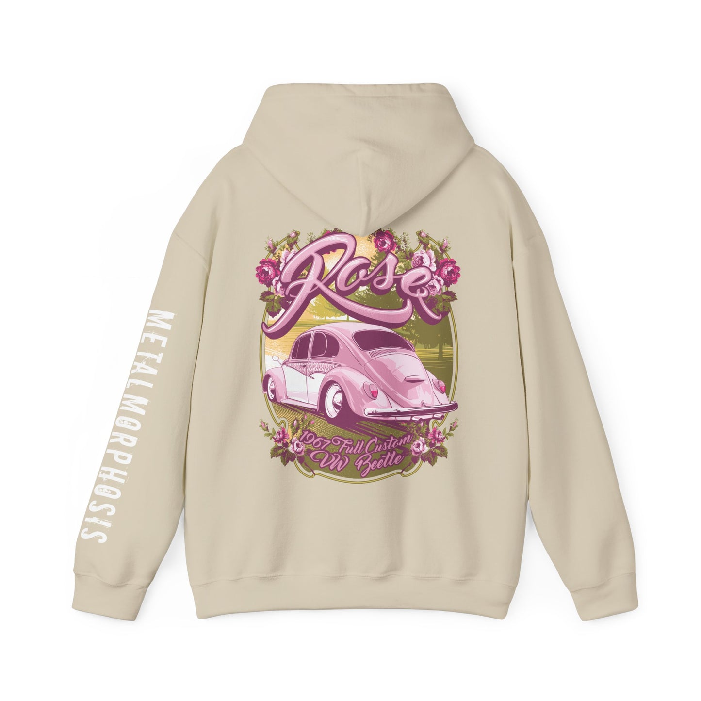 Rose 1967 VW Beetle Hoodie