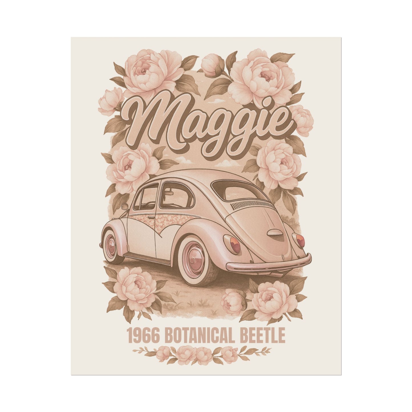 Maggie 1966 Full Custom VW Beetle 16x20 Poster