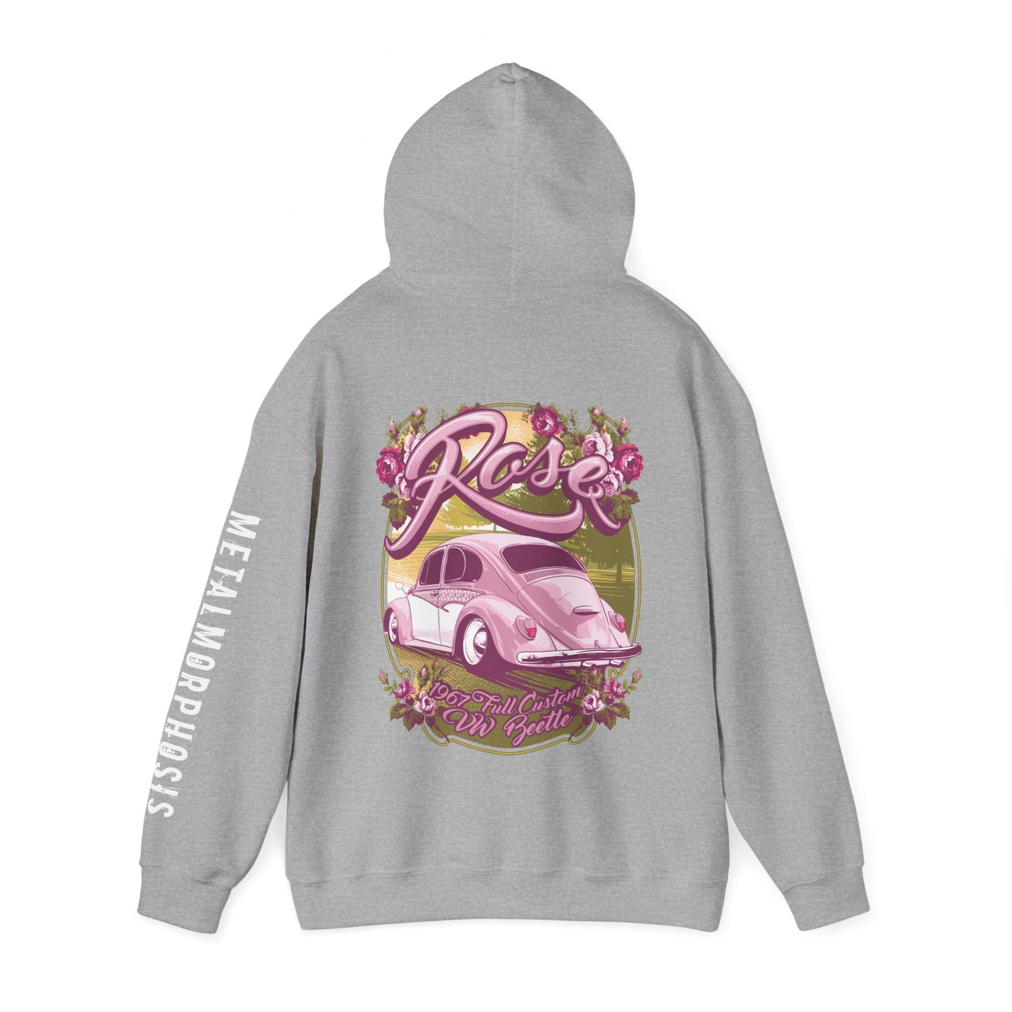Rose 1967 VW Beetle Hoodie