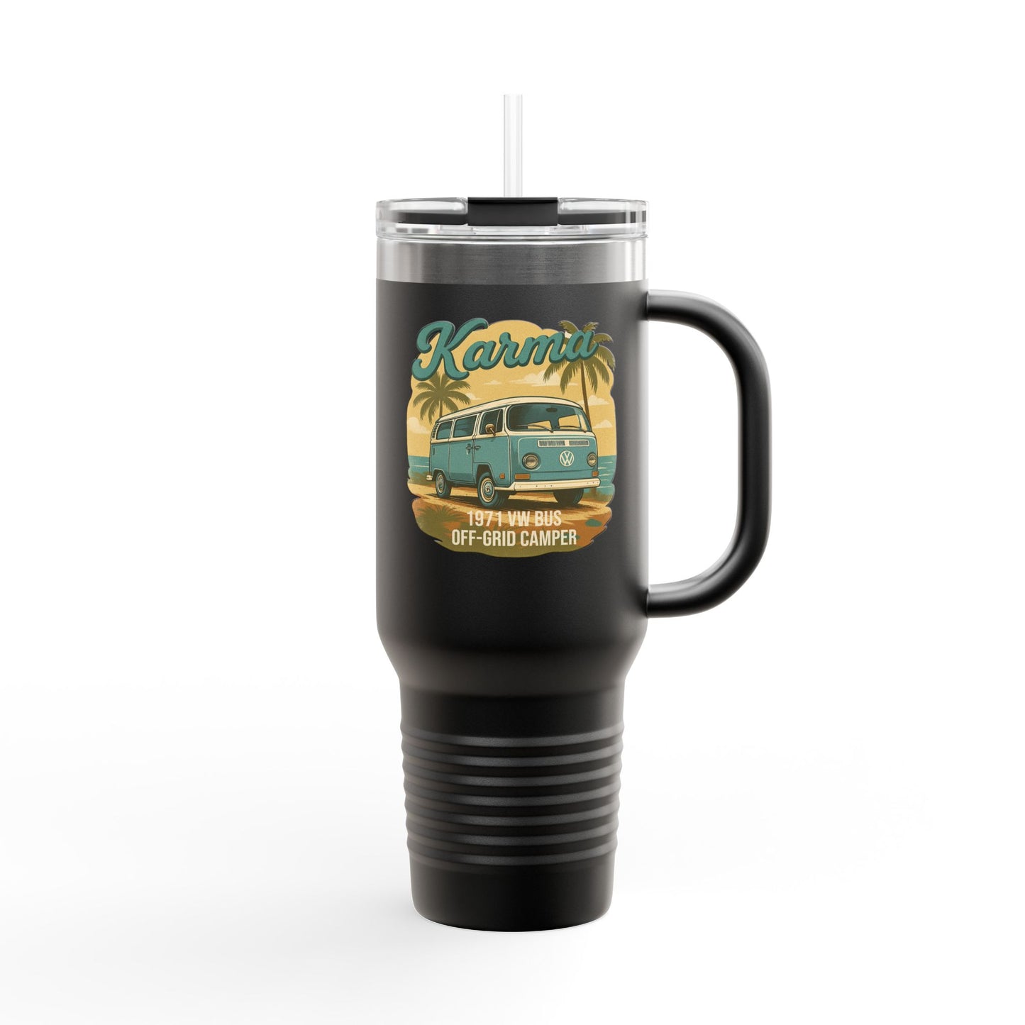 Vintage Camper Insulated Travel Mug - 40oz with Straw and Handle