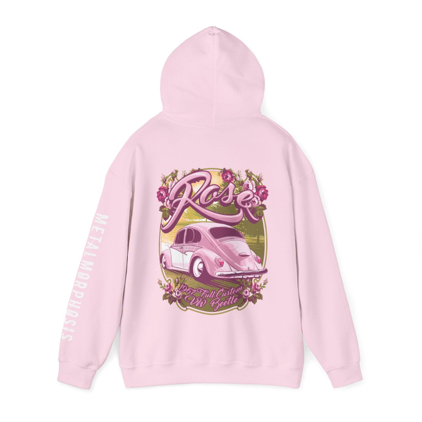 Rose 1967 VW Beetle Hoodie