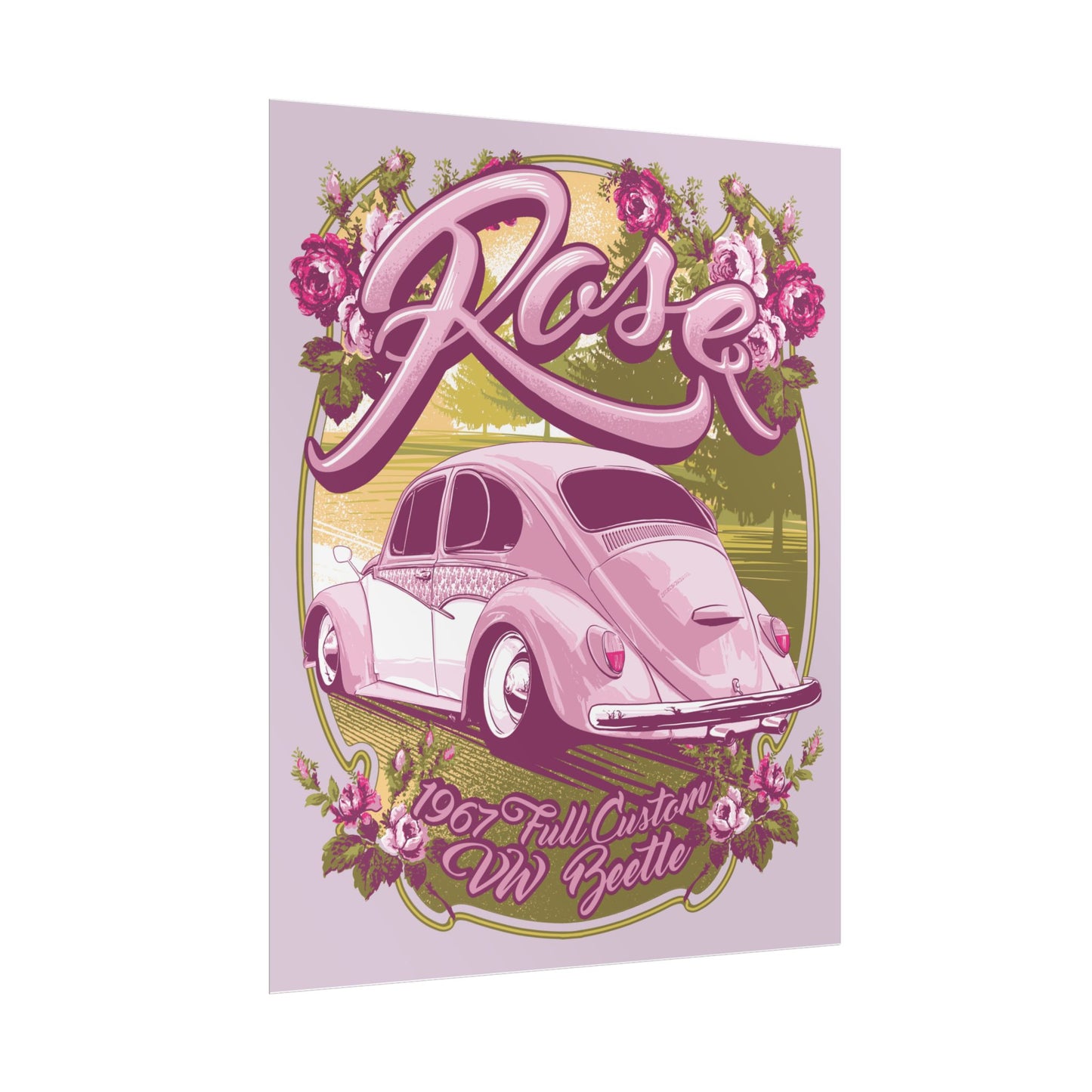 Rose 1967 Full Custom VW Beetle 16x20 Poster