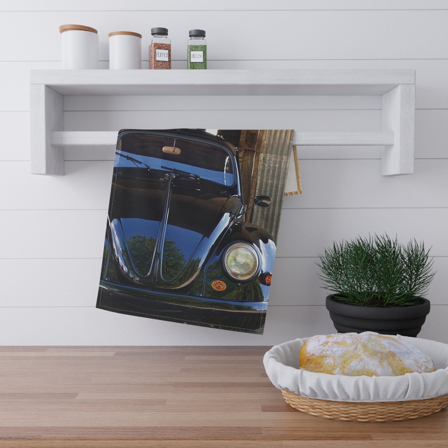 Charity 1963 Original Ragtop Beetle Cotton Twill Tea Towel