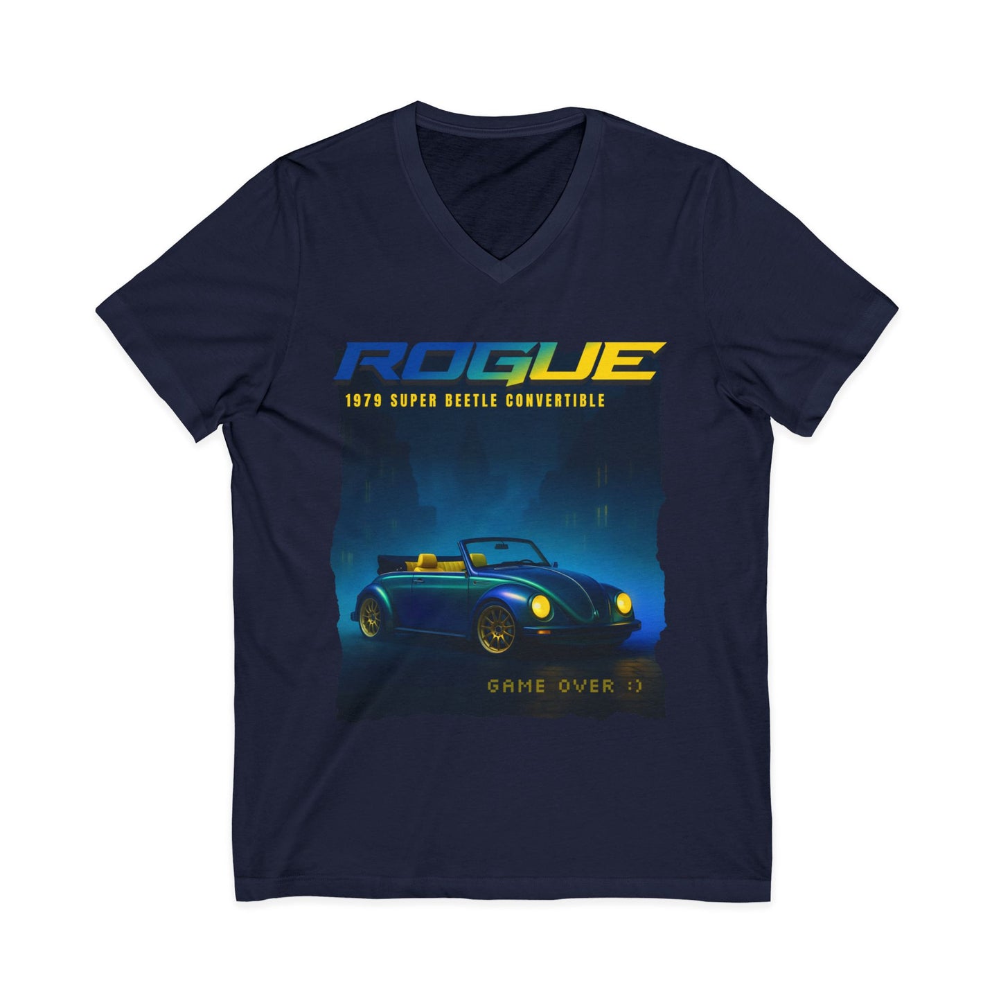 Rogue 1979 Super Beetle Convertible V-Neck T-Shirt