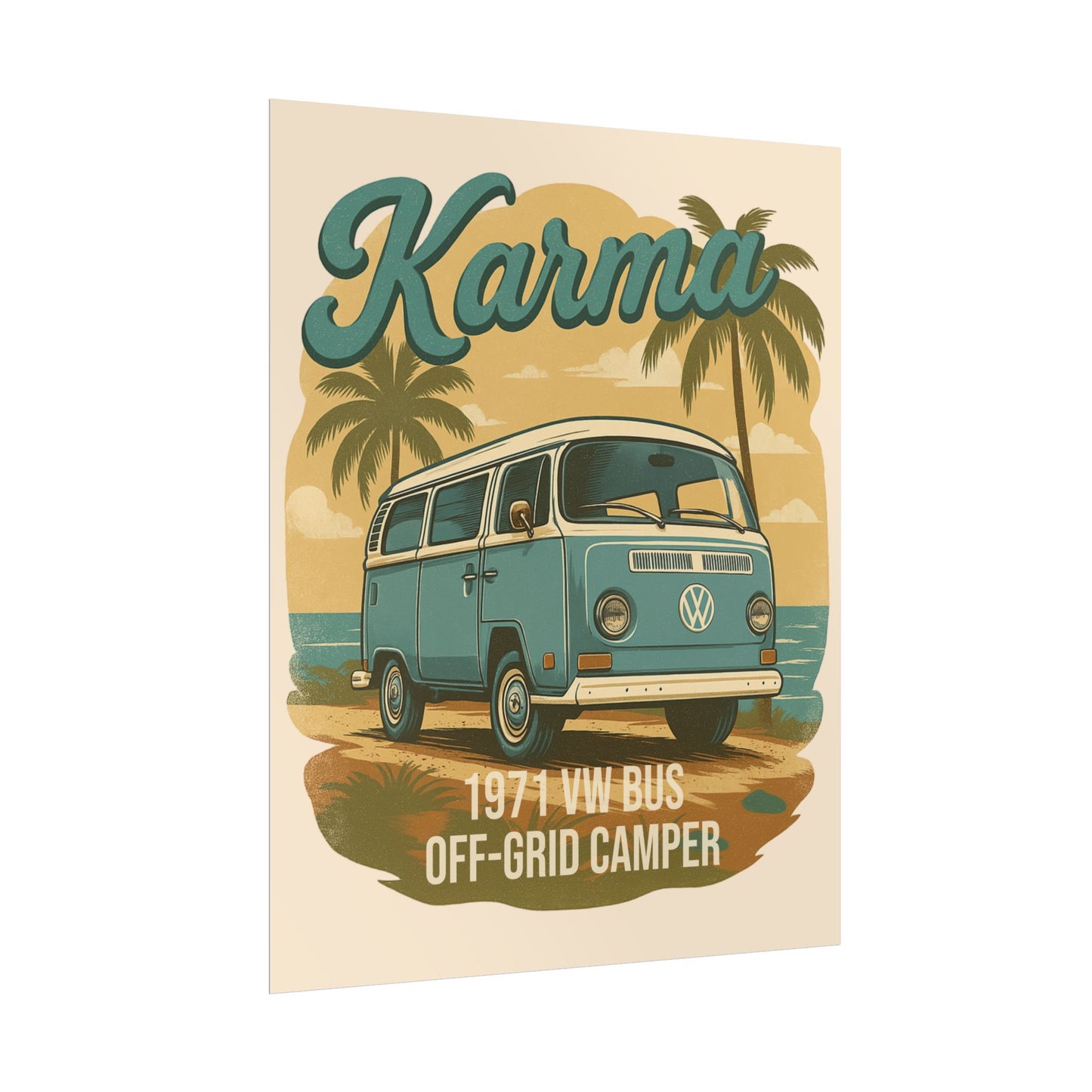 Karma 1971 VW Bus + Camping Package 16x20 Poster