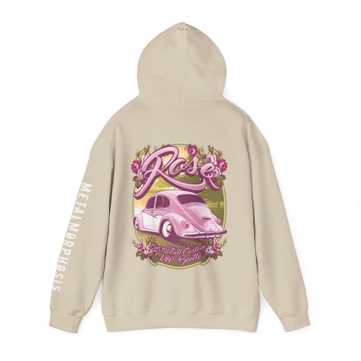 Rose 1967 VW Beetle Hoodie