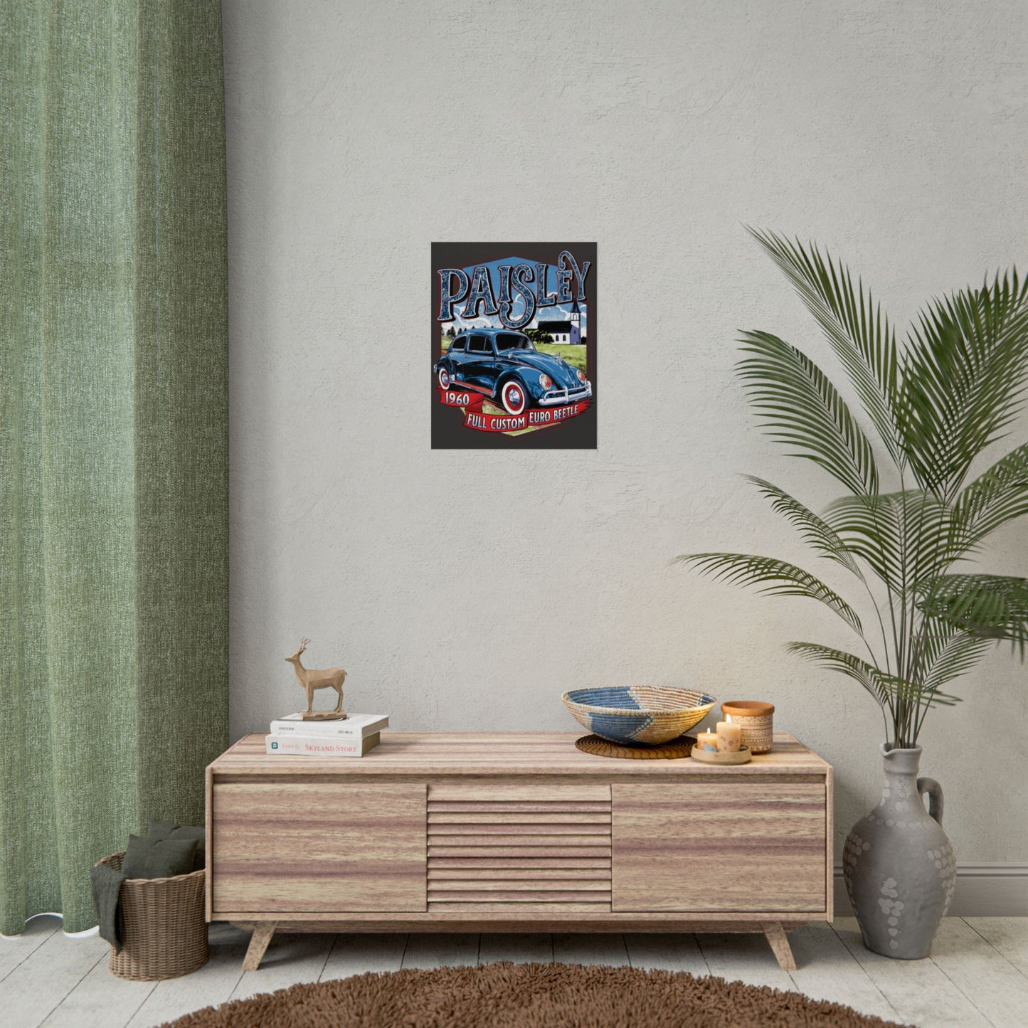 Paisley 1960 Euro Beetle 16x20” Poster