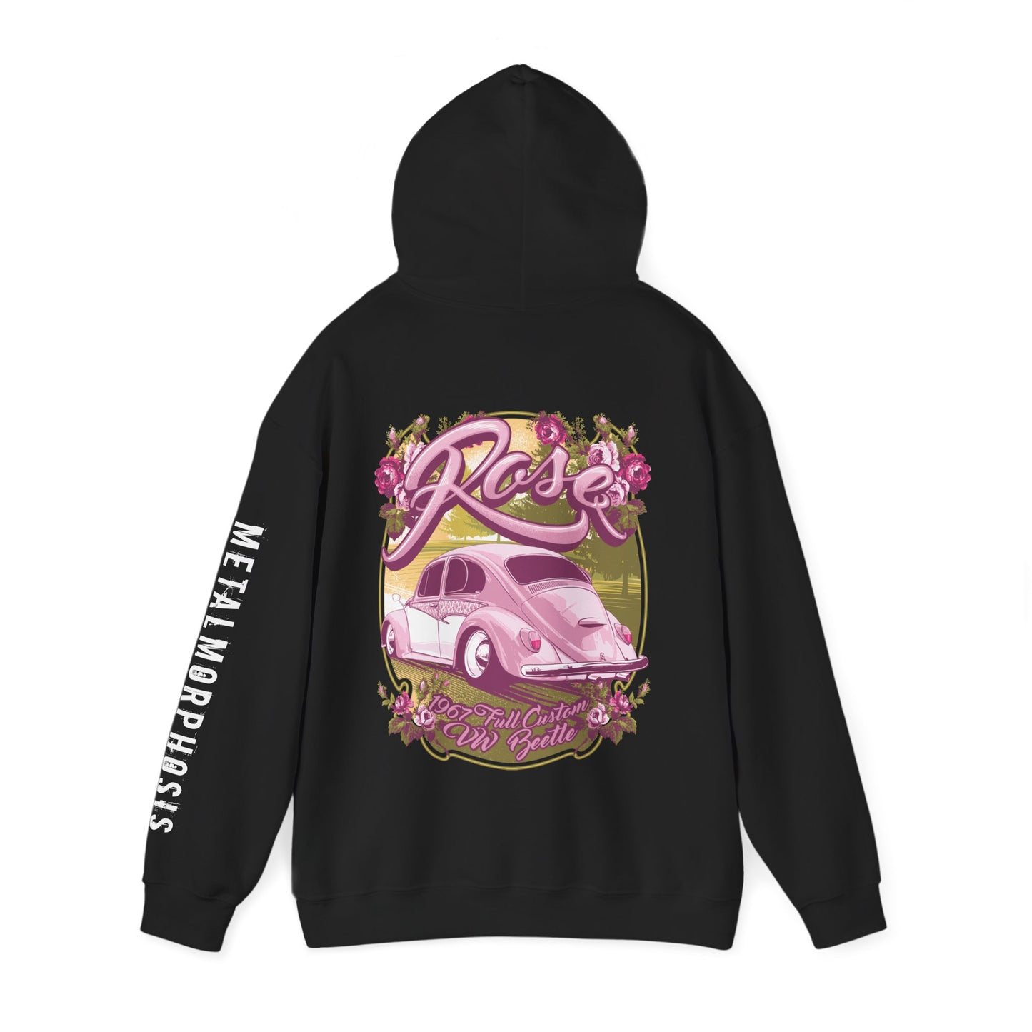 Rose 1967 VW Beetle Hoodie