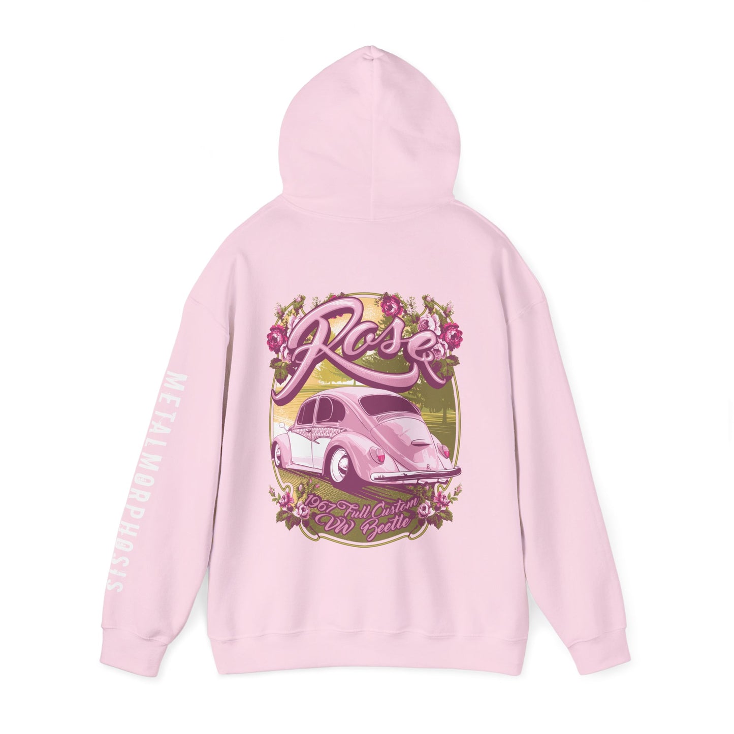 Rose 1967 VW Beetle Hoodie