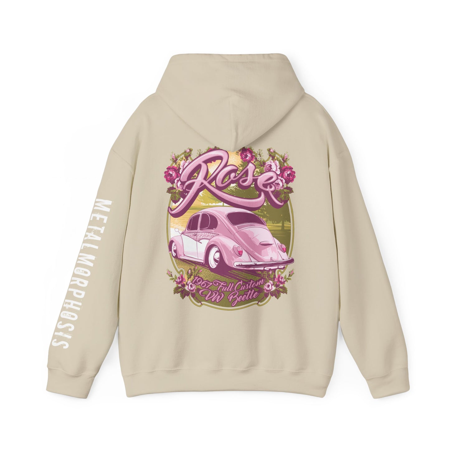 Rose 1967 VW Beetle Hoodie