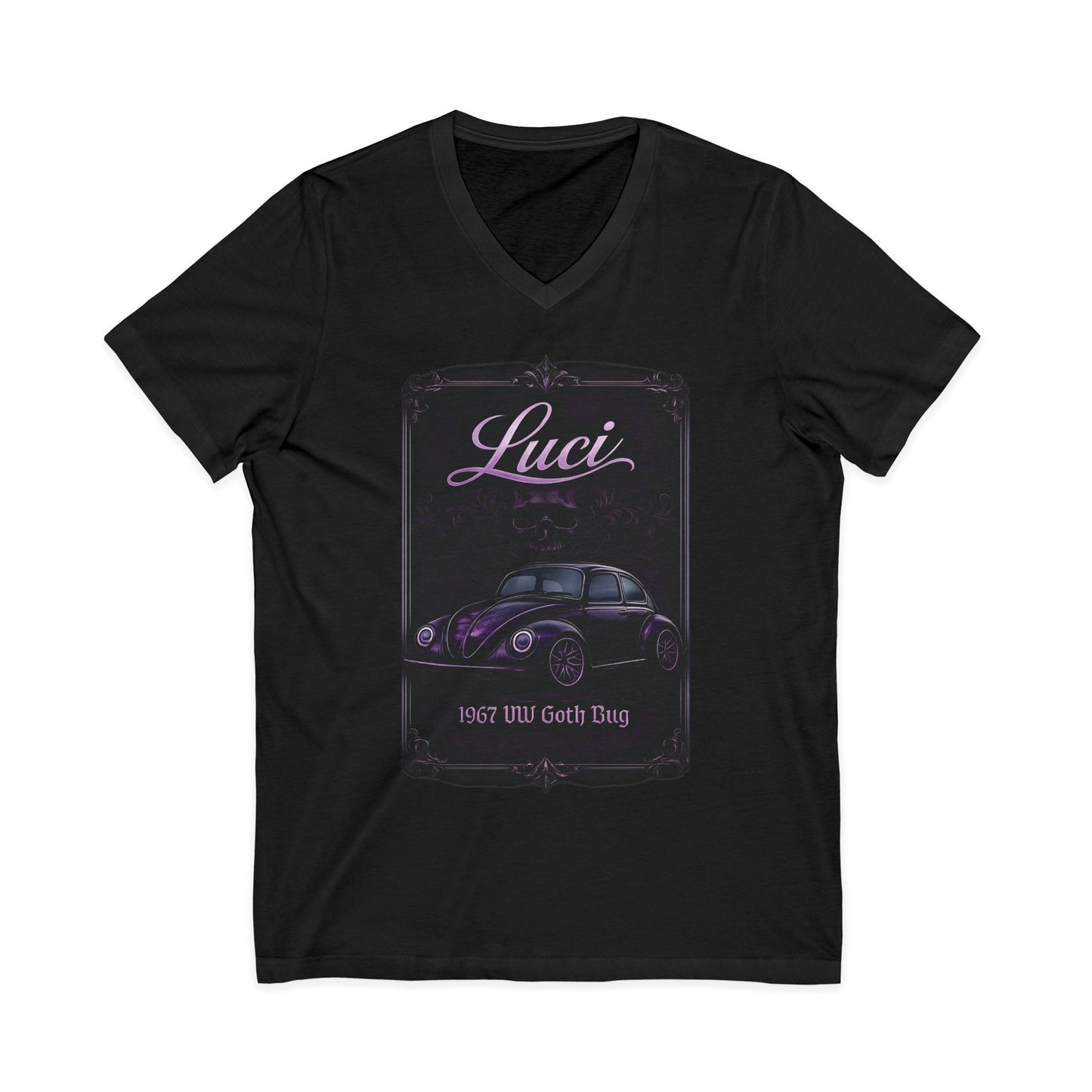 Luci 1967 Goth Bug V-Neck T-Shirt