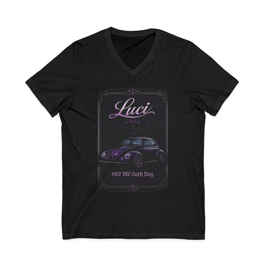 Luci 1967 Goth Bug V-Neck T-Shirt